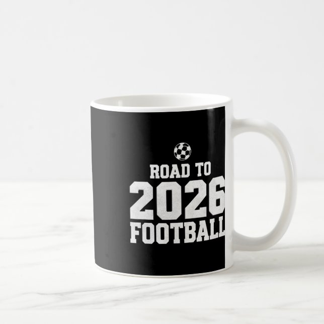 Mug Chemin vers 2026 Footll Fan de foot drôle  (Droite)