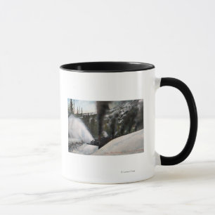Mug Chemins de défrichement des chemins de fer à fente