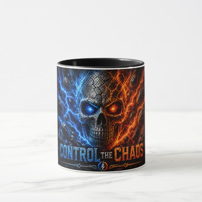 Mug Chemise 3D Crâne Feu vs Glace – (Centre)