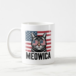 Mug Chemise 4 juillet chat Meowica - Patriotic Cat Lov
