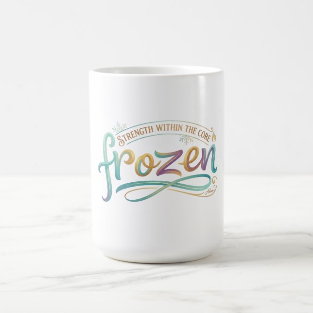 Mug Chemise à manches longues avec typographie Frozen (Centre)