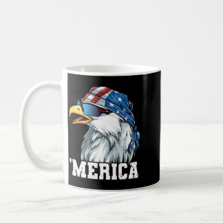 Mug Chemise Aigle Chauve Hommes Femmes Drapeau États-U