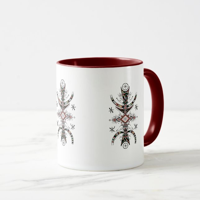 Mug Chemise Amazigh Tifinagh Symbole Art – Berbère (Devant droit)