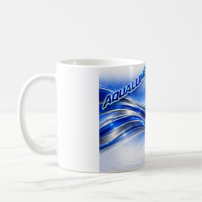 Mug Chemise Aqualume Flow – Énergie de vague argentée  (Gauche)