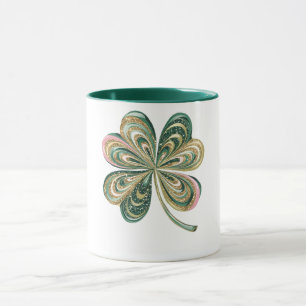 Mug Chemise Aquarelle Cute St patrick Quatre Feuilles