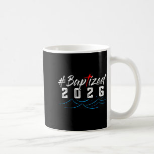 Mug Chemise baptisée Hashtag 2026 Chemise de baptême D