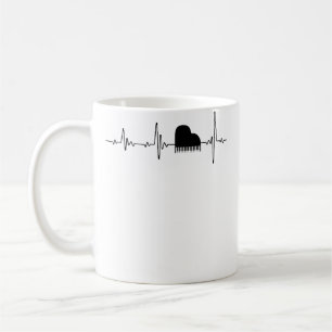 Mug Chemise Battement de coeur de piano acoustique - M
