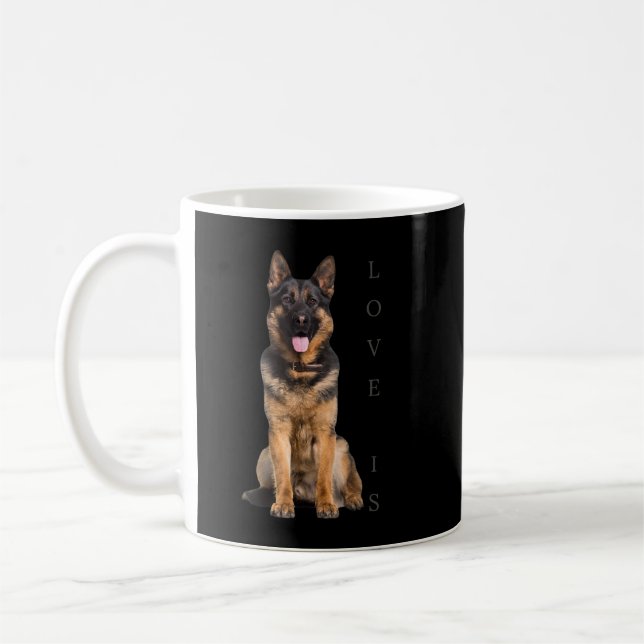 Mug Chemise bergère allemande Shepard Chien Maman Papa (Gauche)