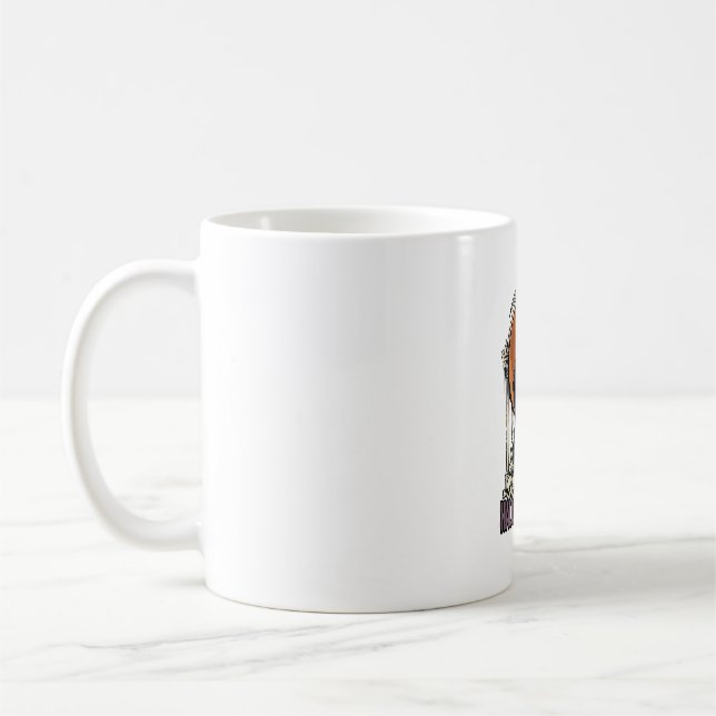 Mug Chemise blanche gravure vintage Halloween Faucheur (Gauche)