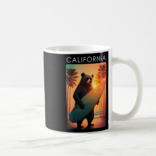 Mug Chemise Californie République Cool Ours Surf Plage