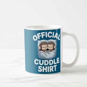 Mug Chemise Câlin Couple de Singes Mignons Endormis