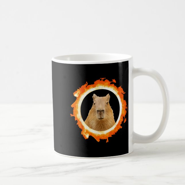 Mug Chemise Capybara Éclipse Mème Animal Solaire (Droite)