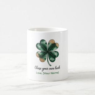 Mug Chemise Chanceux Trèfle Sentiment Chanceux 