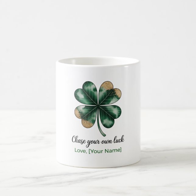 Mug Chemise Chanceux Trèfle Sentiment Chanceux  (Centre)