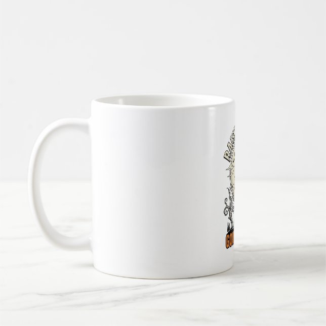 Mug Chemise Citrouille Fantôme Gravure Halloween Vinta (Gauche)