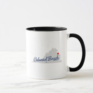 Mug Chemise coloniale de la Virginie VA de plage