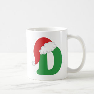 Mug Chemise d'alphabet de la lettre D de Noël