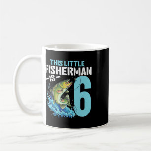Mug Chemise d'anniversaire de pêche garçon 6 ans pêche
