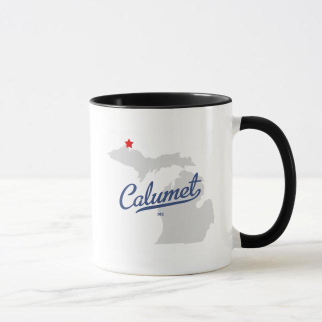 Mug Chemise de Calumet Michigan MI (Droite)