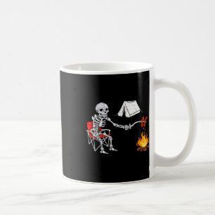 Mug Chemise de camping squelette Feu de camp Randonnée