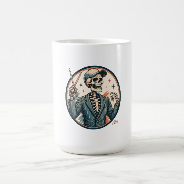 Mug Chemise de chef d'orchestre squelette élégant (Centre)
