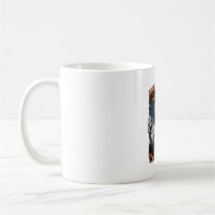 Mug Chemise de chien Halloween Pup Cimetière Vintage