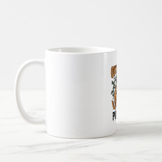 Mug Chemise de citrouille d'Halloween Gravure vintage  (Gauche)