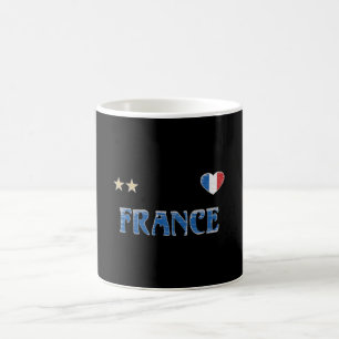 Mug Chemise de fan de football de France Drapeau franç