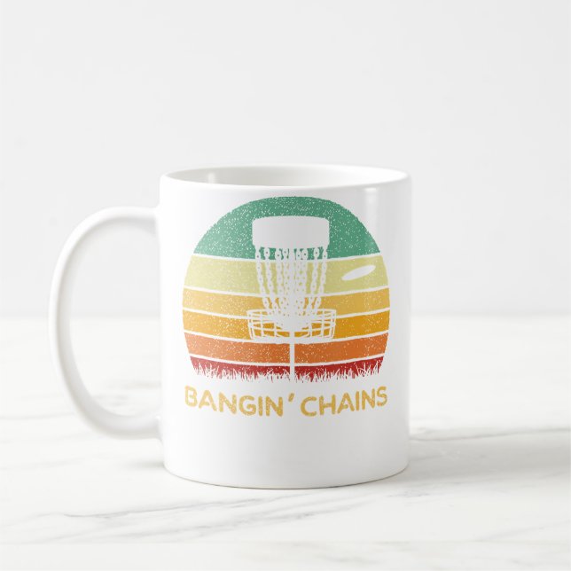 Mug Chemise de golf à disque drôle Bangin 'Chains Rétr (Gauche)