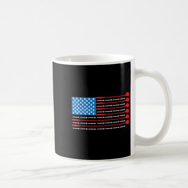 Mug Chemise de golf patriotique - Drapeau américain Cl (Droite)