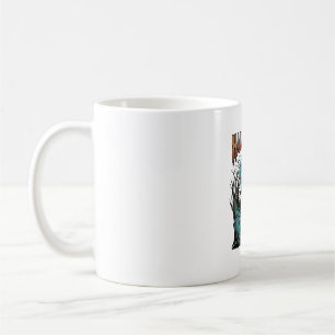 Mug Chemise de gravure vintage de cimetière de chat d'