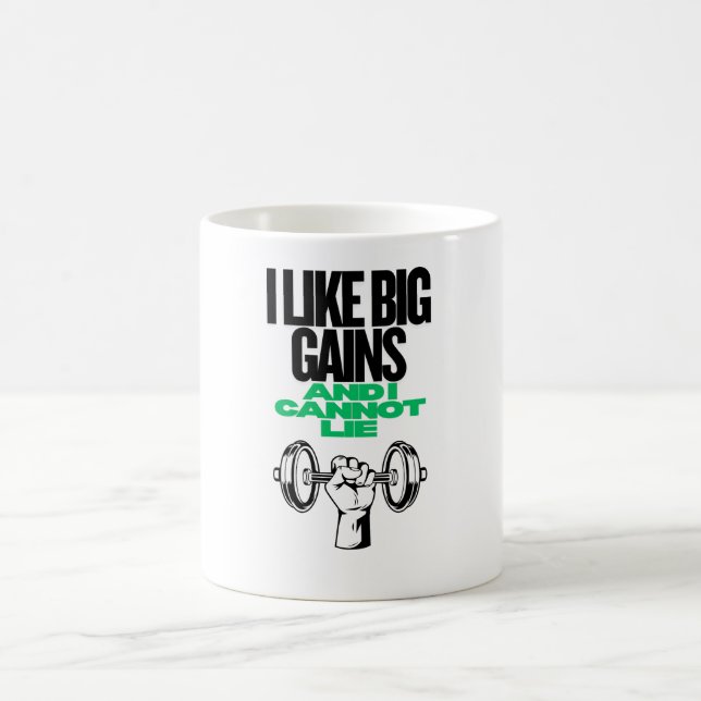 Mug Chemise de gym drôle à gros gains (Centre)