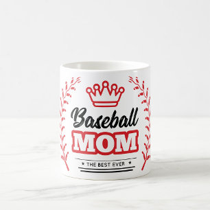 Mug Chemise de Maman de Baseball La Meilleure Couronne