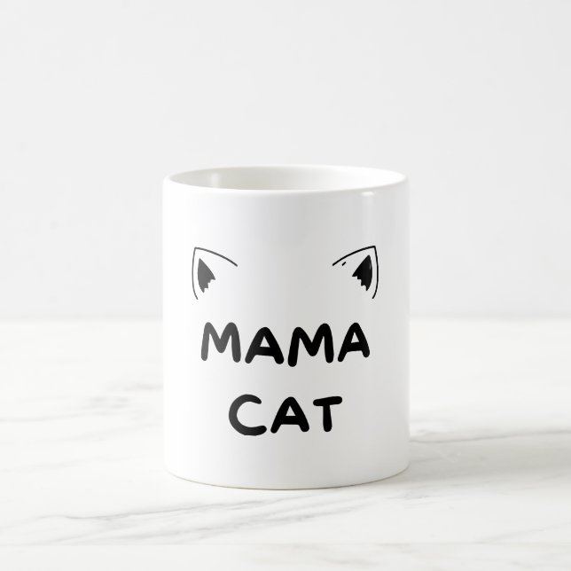 Mug Chemise de maman de chat, chemise de chat drôle, c (Centre)