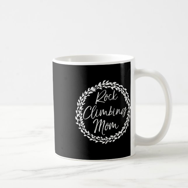 Mug Chemise de maman d'escalade de roche Fleur mignonn (Droite)