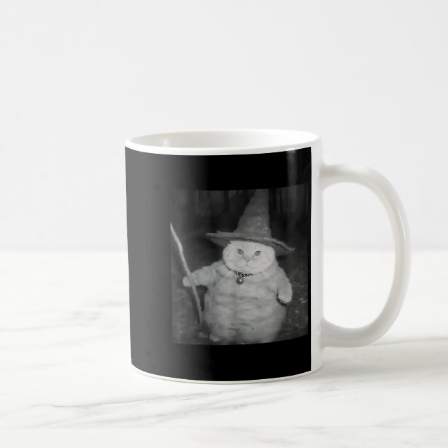 Mug Chemise de mème de chat sorcier bizarre _ Concepti (Droite)