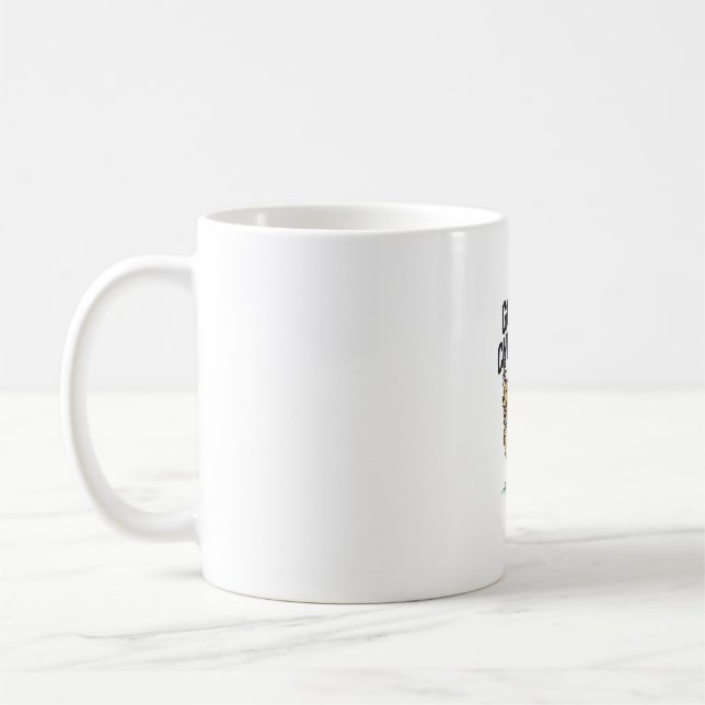 Mug Chemise de Noël dorée Santa à cheval sur Retriever (Gauche)