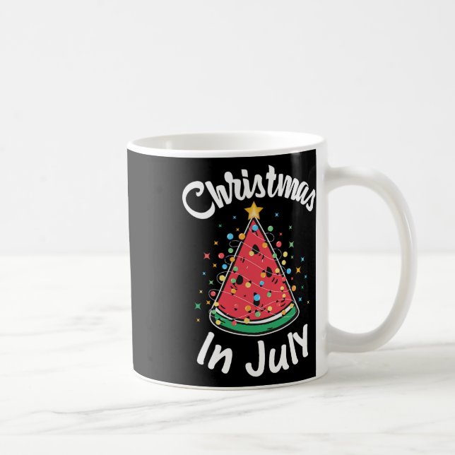Mug Chemise de Noël en juillet Pastèque Arbre de Noël  (Droite)