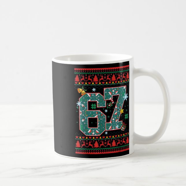 Mug Chemise de Noël Rétro 67 Six Sept Meme  (Droite)