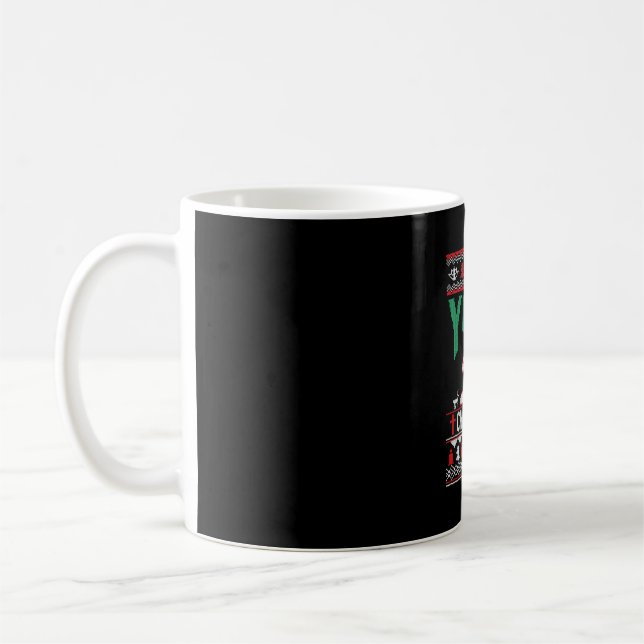 Mug Chemise de Noël Yoga (Gauche)