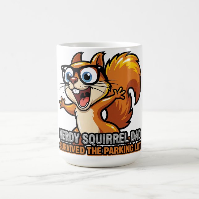 Mug Chemise de papa écureuil nerd parking (Centre)