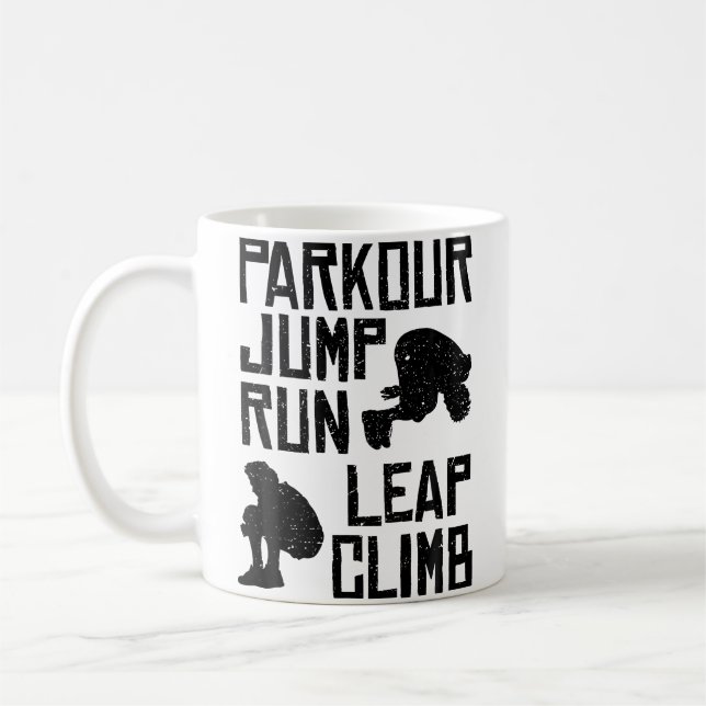 Mug Chemise de Parkour - Sauter Courir Sauter Grimper (Gauche)