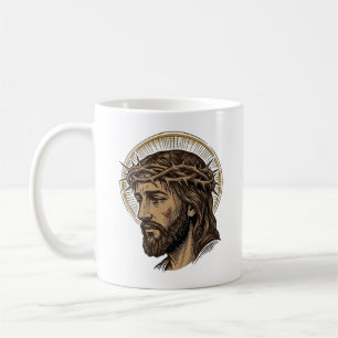 Mug Chemise de portrait de couronne d'épines gravée vi