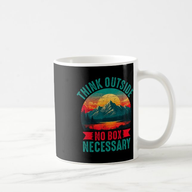Mug Chemise de randonnée Outside Thinking No Box Neces (Droite)