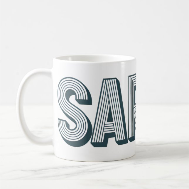 Mug Chemise de Sarnia Ontario à texte – Fierté d'une v (Gauche)
