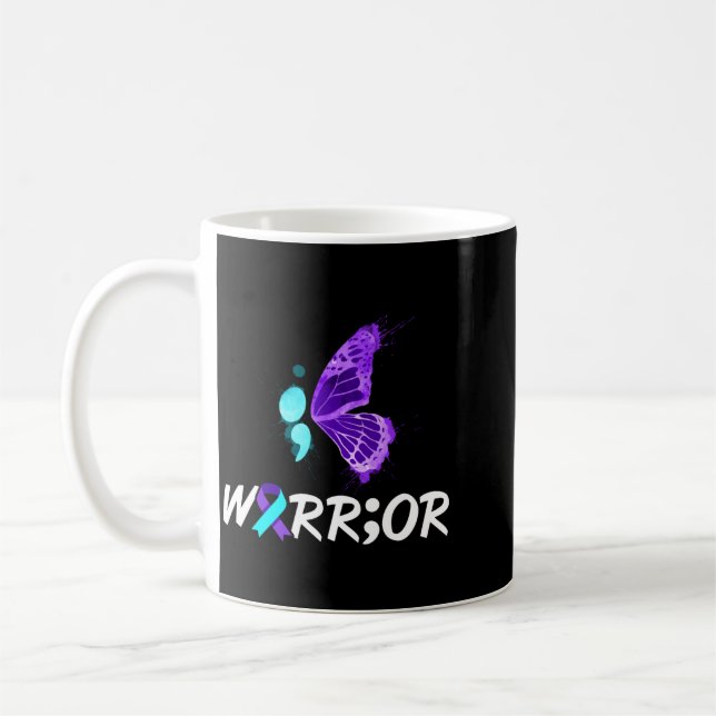 Mug Chemise de sensibilisation au suicide point-virgul (Gauche)