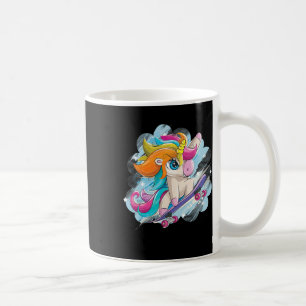 Mug Chemise de skateboard Licorne Filles Femmes Planch