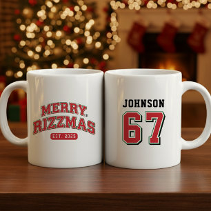 Mug Chemise de sport athlétique Merry Rizzmas Noël
