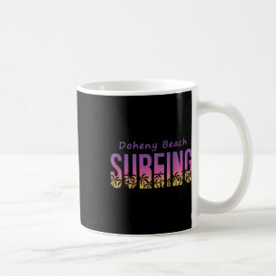 Mug Chemise de surf de Doheny State Beach, Rétro Calif