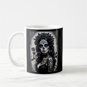 Mug Chemise de tatouage Rose gothique au crâne de sucr